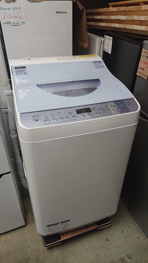 洗濯機 洗濯乾燥機 シャープ 2022年製 ES-TX5FJ 洗濯5.5kg 乾燥3.5kg 